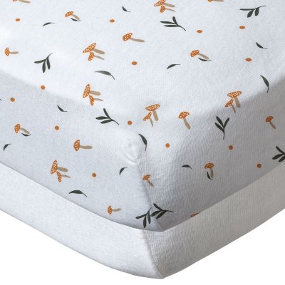 Lot de 2 draps housse 60x120 cm - white forest / blanc