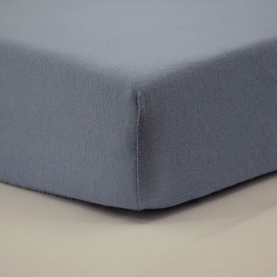 Drap housse bleu 60x120 cm jersey