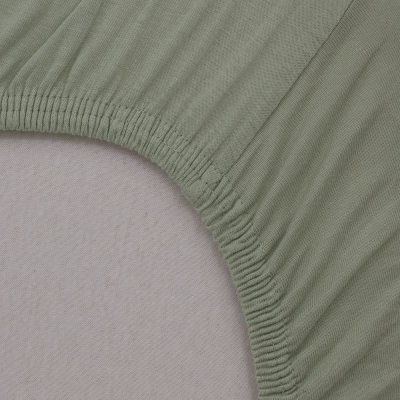 Drap housse vert mousse 70x140 cm jersey