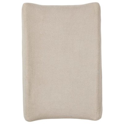 Housse matelas à langer 50 x 70 cm taupe en gaze de coton