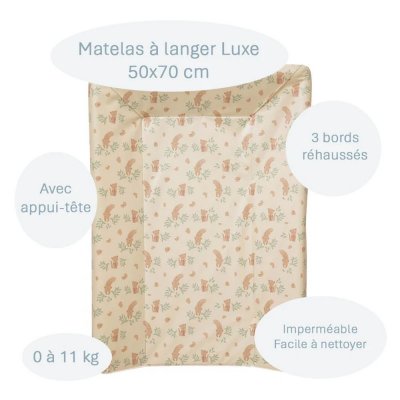 Matelas à langer luxe léopards