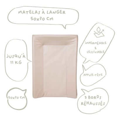 Matelas à langer luxe noisette