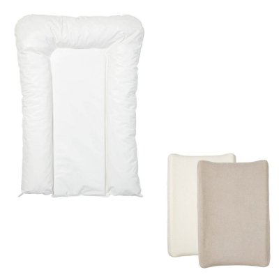 Pack matelas à langer flocons écru + 2 housses écrue et taupe