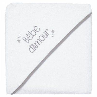 Sortie de bain grand format bébé d'amour 100 x 100 cm