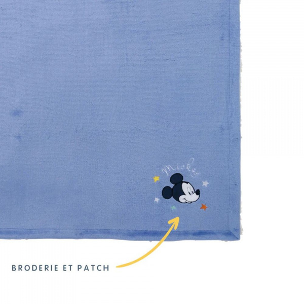 Couverture bi-matière 75 x 100 cm mickey cool Babycalin