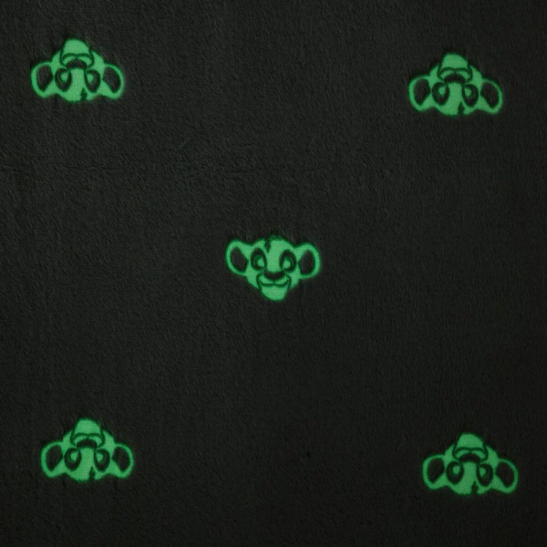 Couverture bi-matière phosphorescente 75 x 100 cm roi lion cosy Babycalin