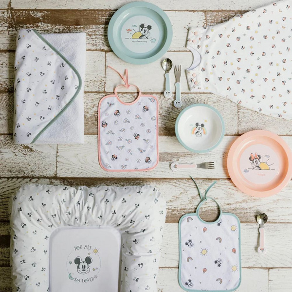 Lot de 7 bavoirs naissance mickey - 20x25 cm Babycalin