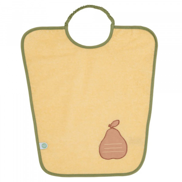 Lot de 2 bavoirs maternelle poire/pomme - je m'appelle - 35x38cm - fermeture élastiquée Babycalin