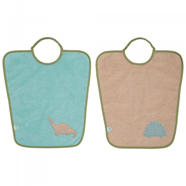 Lot de 2 bavoirs maternelle maternelle + dinosaure Babycalin