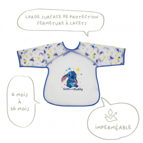 Bavoir à poche 2ème âge stitch - 37x412cm Babycalin