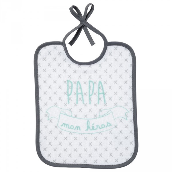 Lot de 5 bavoirs naissance message famille Babycalin