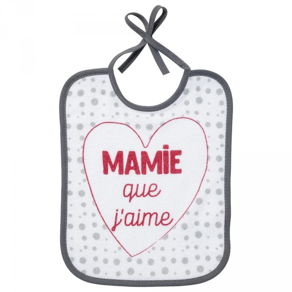 Lot de 5 bavoirs naissance message famille Babycalin