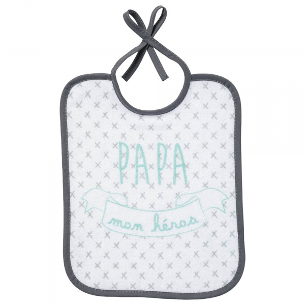 Lot de 5 bavoirs naissance message famille Babycalin