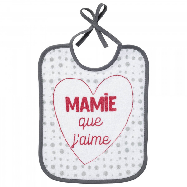 Lot de 5 bavoirs naissance message famille Babycalin