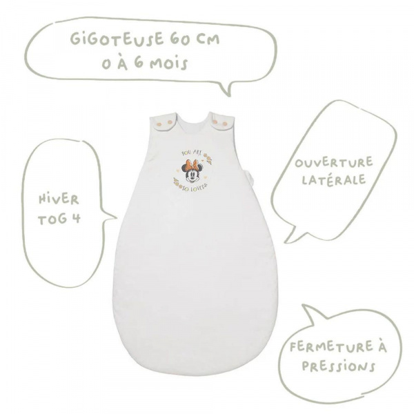 Gigoteuse naissance 0-6 mois minnie good morning - 65cm Babycalin
