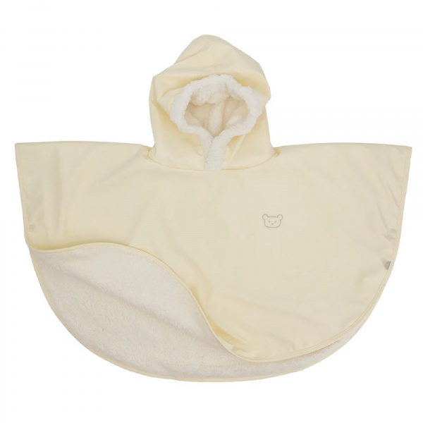 Poncho malin sable ours - 9/36 mois a pressions - tissu derperlant Babycalin