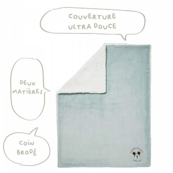 Couverture bi-matière mickey 75 x 100 cm Babycalin