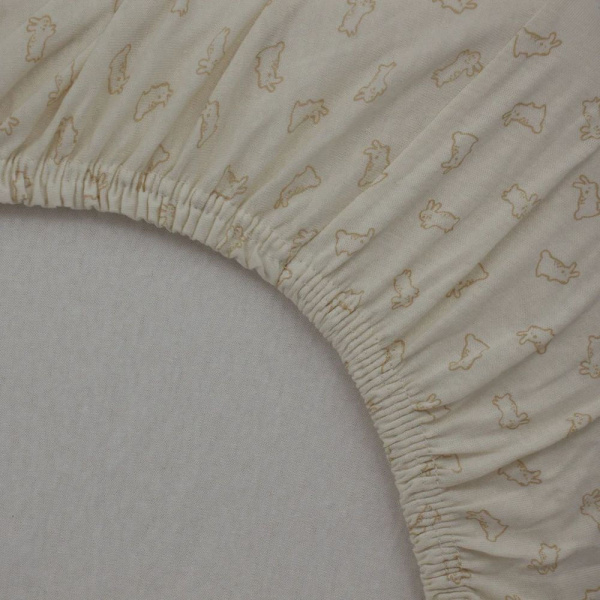 Lot de 2 draps housse jersey bio greenland - blé Babycalin