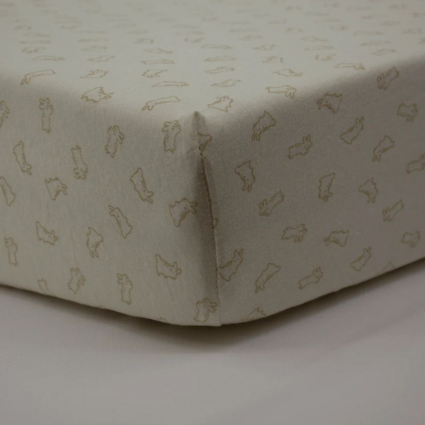 Lot de 2 draps housse jersey bio greenland - blé Babycalin