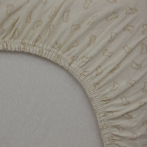 Lot de 2 draps housse jersey bio greenland - blé Babycalin