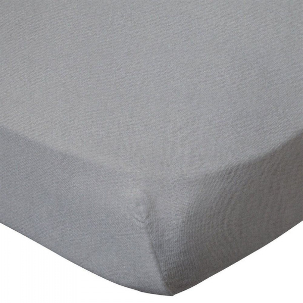 Drap housse gris 60x120 cm jersey Little band