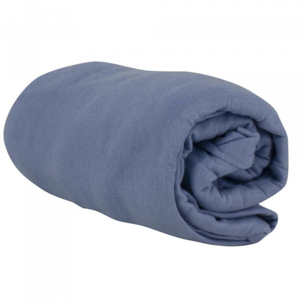 Drap housse bleu 60x120 cm jersey Little band