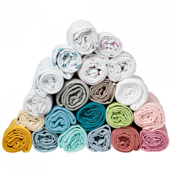 Drap housse bleu 60x120 cm jersey Little band