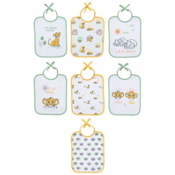 Lot de 7 bavoirs roi lion cosy Babycalin