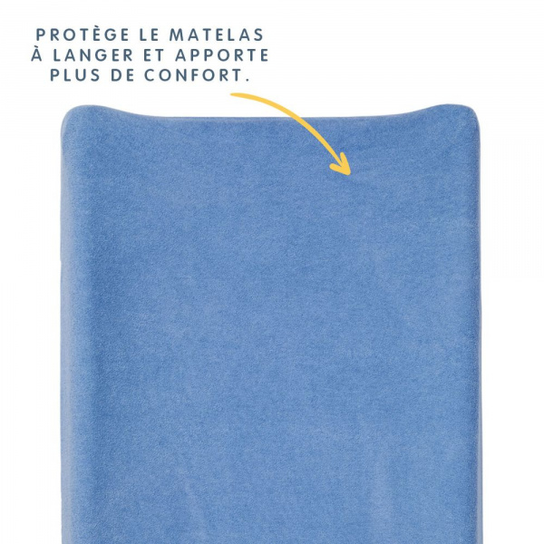 Housse pour matelas à langer bleu Babycalin