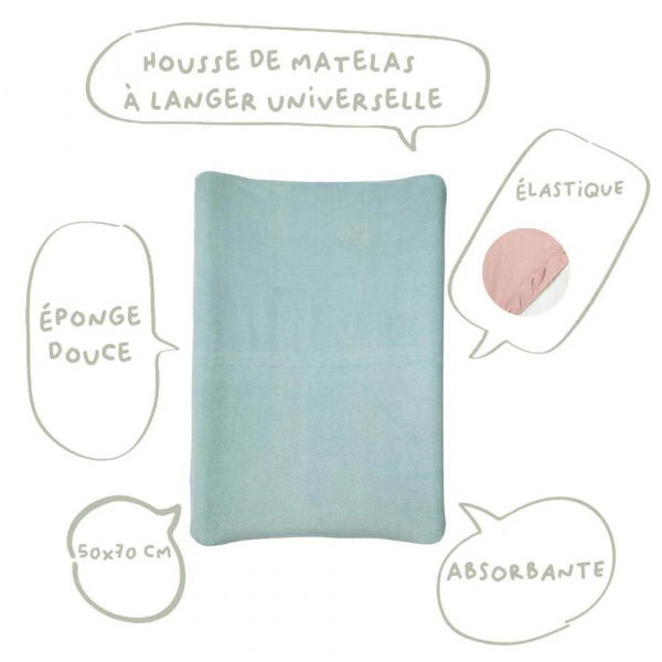 Lot de 2 housses matelas à langer 50 x 70 cm Babycalin