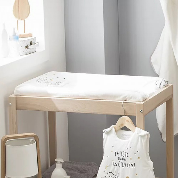 Matelas à langer + housse + serviette étoile filante Little band