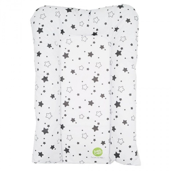 Matelas à langer flocons 50 x 70 cm étoiles gris clair Babycalin