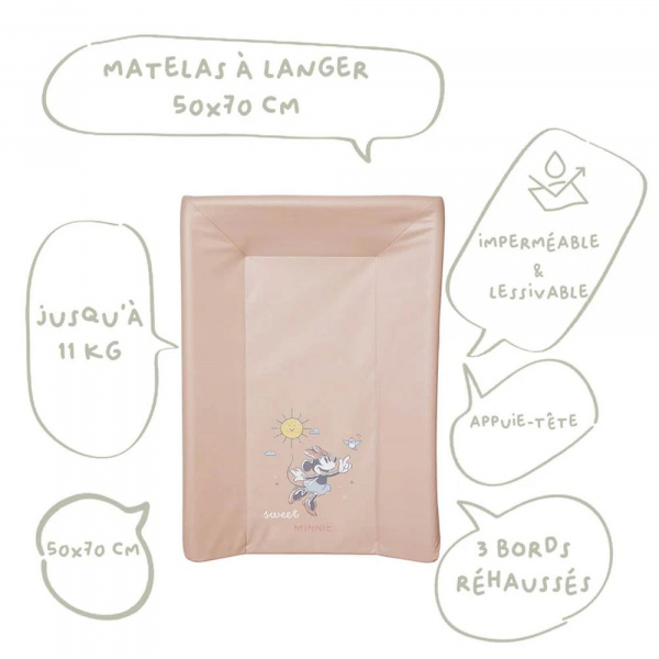 Matelas à langer luxe minnie - 50x70cm Babycalin
