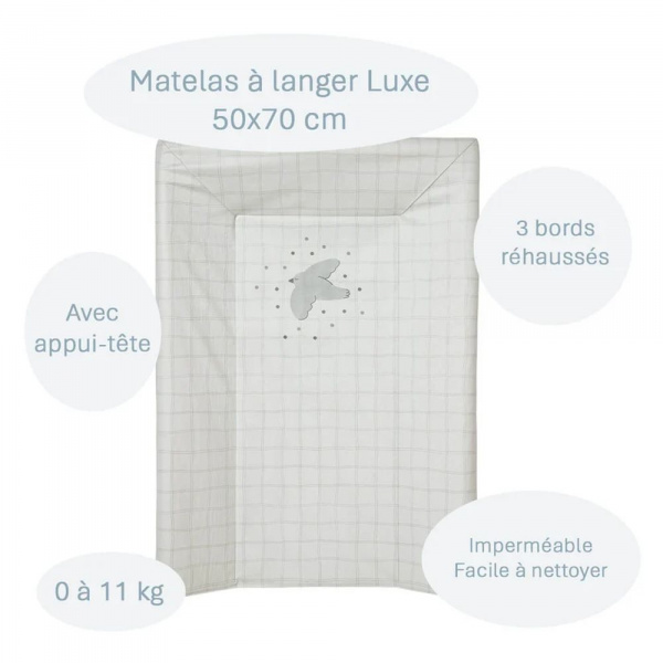 Matelas à langer luxe petit oiseau Little band