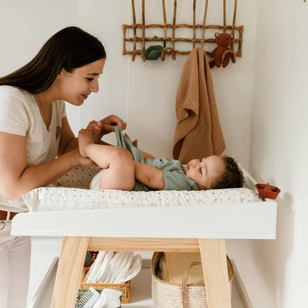 Matelas à langer flocons polka - 50x70cm Little band