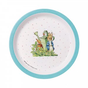 Assiette bébé pierre lapin - bleue Petit jour paris