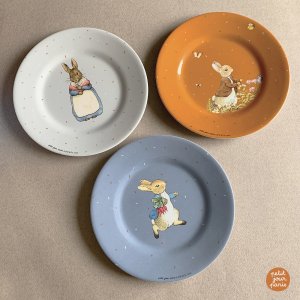 Assiette à dessert pierre lapin - bleue Petit jour paris