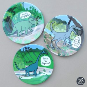 Assiette à dessert tricératops Petit jour paris