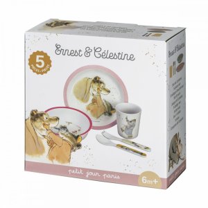Coffret cadeau 5 pièces ernest et célestine rose Petit jour paris