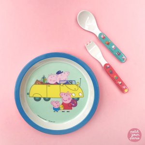 Set de 2 couverts bébé peppa pig Petit jour paris