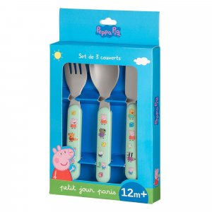 Set de 3 couverts pour bébé peppa pig Petit jour paris