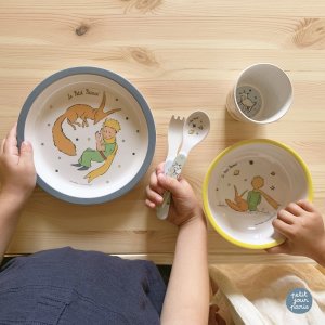 Coffret repas 5 pièces le petit prince - bleu Petit jour paris