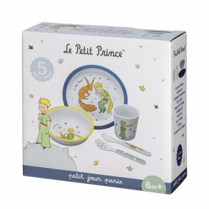 Coffret repas 5 pièces le petit prince - bleu Petit jour paris
