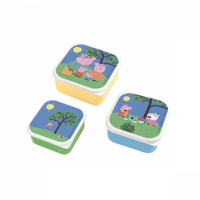 Set de 3 lunch box peppa pig