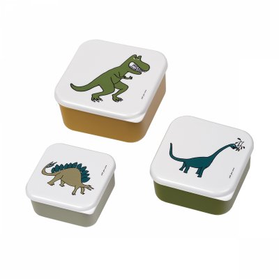 Set de 3 lunch box dinosaure