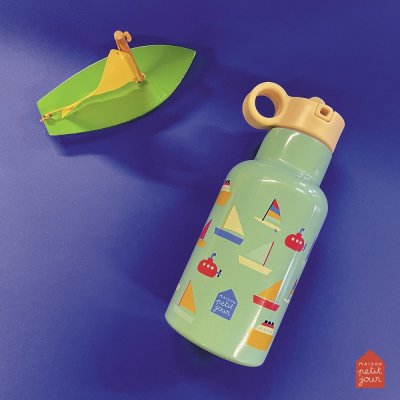 Gourde enfant isotherme les bateaux
