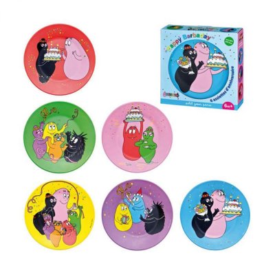 Coffret 6 assiettes barbapapa