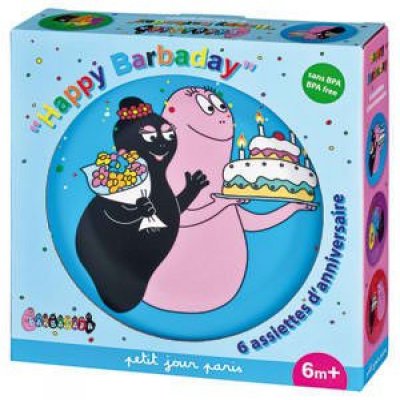 Coffret 6 assiettes barbapapa