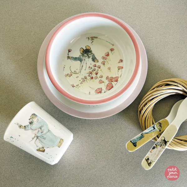 Coffret cadeau 5 pièces ernest et célestine rose Petit jour paris