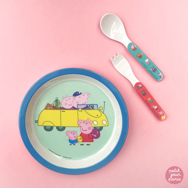 Set de 2 couverts bébé peppa pig Petit jour paris